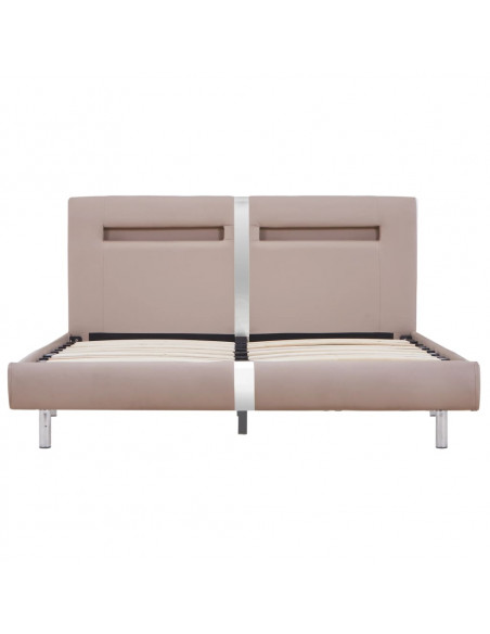 Giroletto con LED senza Materasso Cappuccino 135x190 cm