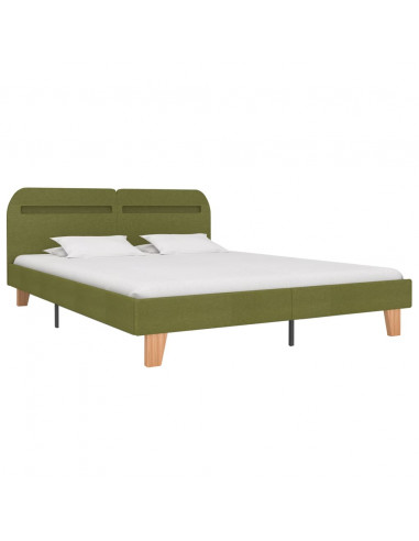 Giroletto con LED senza Materasso Verde 150x200 cm in Tessuto