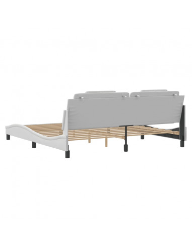 Giroletto con Luci LED Bianco 200x200 cm in Similpelle