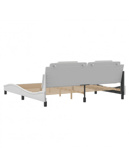Giroletto con Luci LED Bianco 200x200 cm in Similpelle