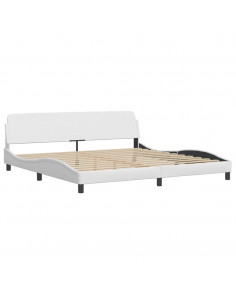 Giroletto con Luci LED Bianco 200x200 cm in Similpelle