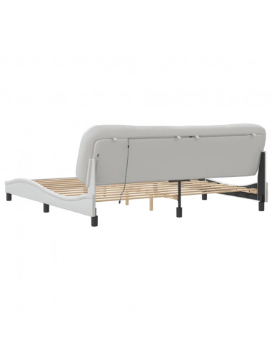 Giroletto con Luci LED Bianco 200x200 cm in Similpelle