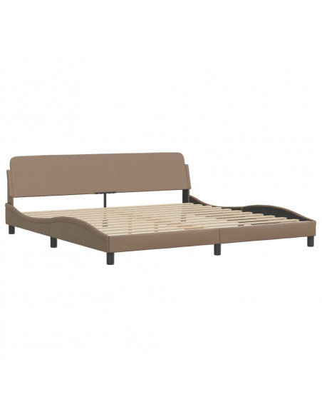 Giroletto con Luci LED Cappuccino 200x200 cm in Similpelle