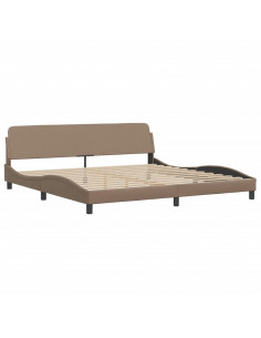 Giroletto con Luci LED Cappuccino 200x200 cm in Similpelle 2