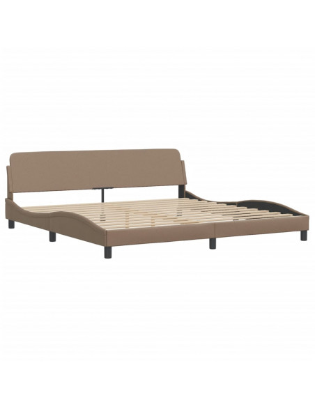 Giroletto con Luci LED Cappuccino 200x200 cm in Similpelle