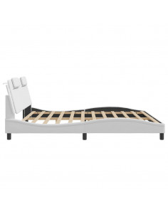 Giroletto con Testiera Bianco 200x200 cm in Similpelle