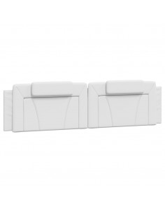 Giroletto con Testiera Bianco 200x200 cm in Similpelle 2