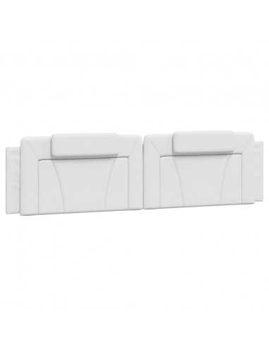 Giroletto con Testiera Bianco 200x200 cm in Similpelle