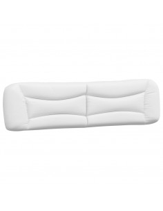 Giroletto con Testiera Bianco 200x200 cm in Similpelle 2
