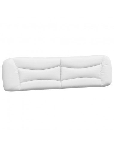 Giroletto con Testiera Bianco e Nero 200x200 cm in Similpelle