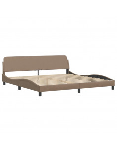 Giroletto con Testiera Cappuccino 200x200 cm in Similpelle
