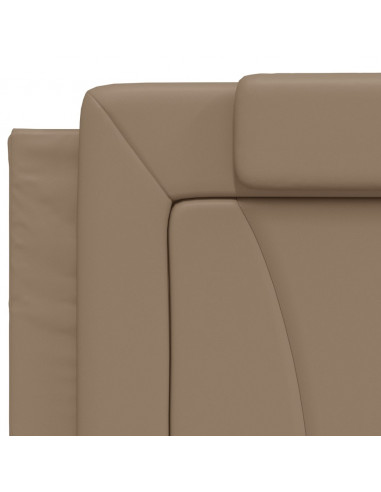 Giroletto con Testiera Cappuccino 200x200 cm in Similpelle