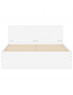 Giroletto con Testiera e LED Bianco 120x190 cm