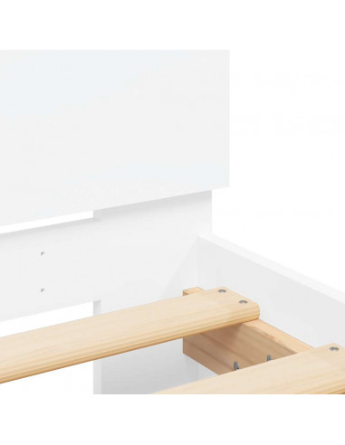 Giroletto con Testiera e LED Bianco 140x190 cm