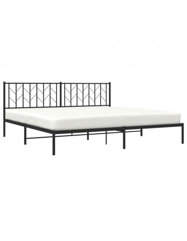 Giroletto con Testiera in Metallo Nero 200x200 cm