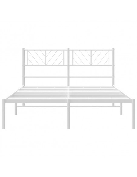 Giroletto con Testiera Metallo Bianco 150x200 cm