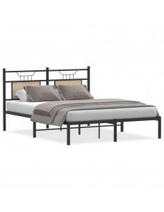 Giroletto senza Materaso in Metallo Rovere Sonoma 183x213 cm