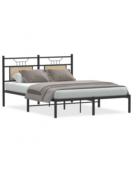 Giroletto senza Materaso in Metallo Rovere Sonoma 183x213 cm