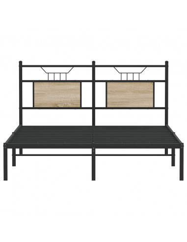 Giroletto senza Materaso in Metallo Rovere Sonoma 183x213 cm
