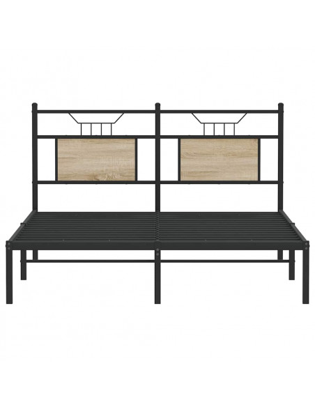 Giroletto senza Materaso in Metallo Rovere Sonoma 183x213 cm