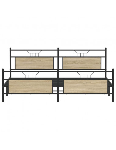 Giroletto senza Materaso in Metallo Rovere Sonoma 200x200 cm