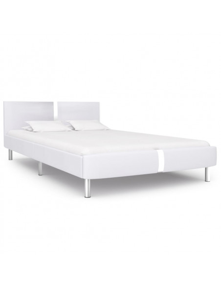 Giroletto senza Materasso Bianco in Similpelle 135x190 cm