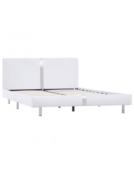 Giroletto senza Materasso Bianco in Similpelle 135x190 cm
