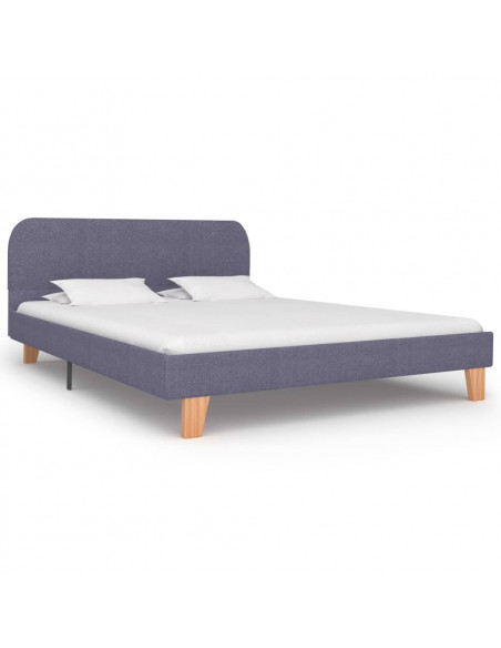 Giroletto senza Materasso Grigio Chiaro 135x190 cm in Tessuto