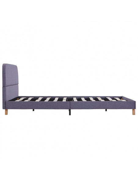 Giroletto senza Materasso Grigio Chiaro 135x190 cm in Tessuto