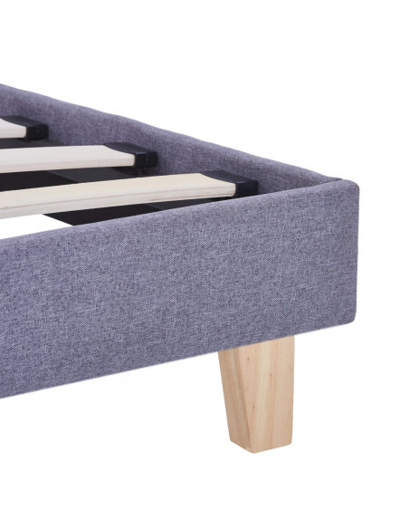 Giroletto senza Materasso Grigio Chiaro 135x190 cm in Tessuto