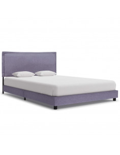 Giroletto senza Materasso Grigio Chiaro 135x190 cm in Tessuto