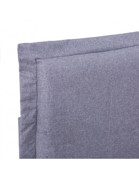 Giroletto senza Materasso Grigio Chiaro 135x190 cm in Tessuto