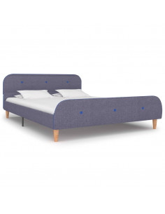 Giroletto senza Materasso Grigio Chiaro 135x190 cm in Tessuto