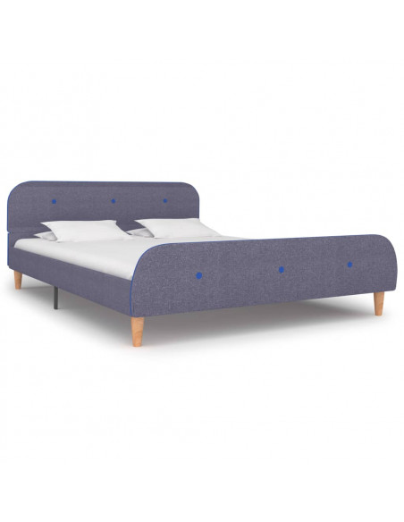 Giroletto senza Materasso Grigio Chiaro 135x190 cm in Tessuto