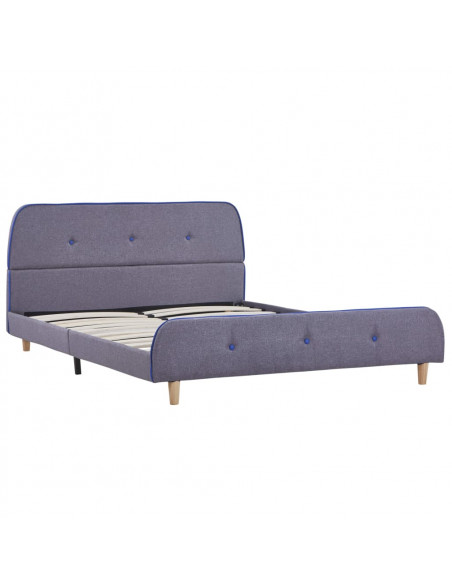 Giroletto senza Materasso Grigio Chiaro 135x190 cm in Tessuto