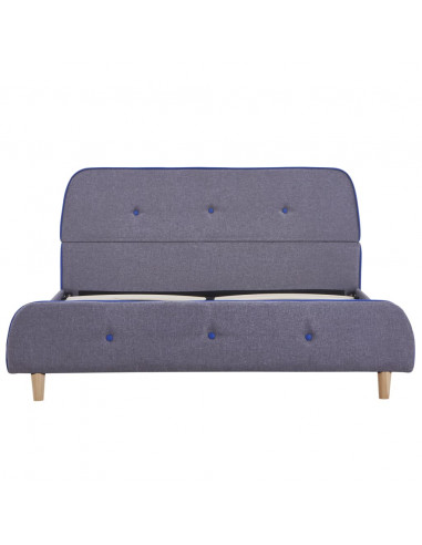 Giroletto senza Materasso Grigio Chiaro 135x190 cm in Tessuto