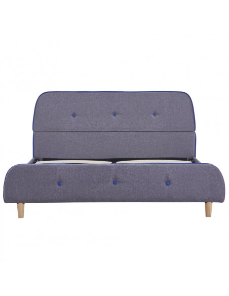 Giroletto senza Materasso Grigio Chiaro 135x190 cm in Tessuto