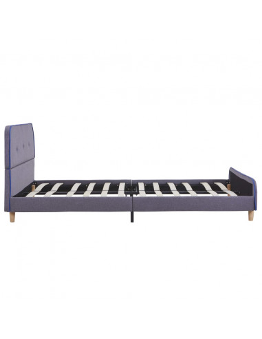 Giroletto senza Materasso Grigio Chiaro 135x190 cm in Tessuto