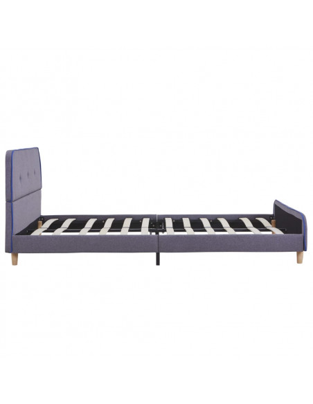 Giroletto senza Materasso Grigio Chiaro 135x190 cm in Tessuto