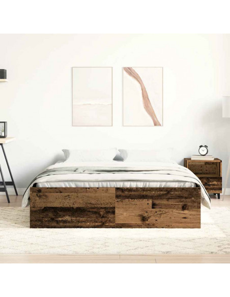 Giroletto senza Materasso Legno Antico 120x200cm in Truciolato