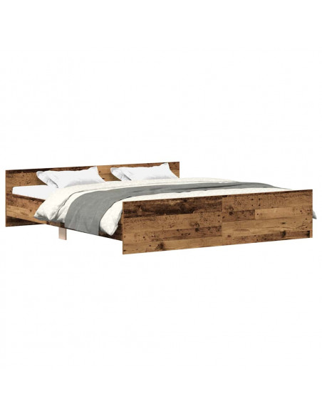 Giroletto senza Materasso Legno Antico 160x200 cm in Truciolato