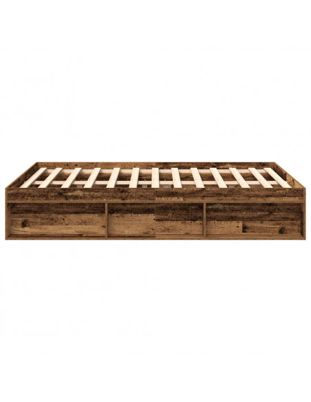 Giroletto senza Materasso Legno Antico 160x200 cm in Truciolato