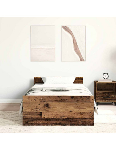 Giroletto senza Materasso Legno Antico 75x190 cm in Truciolato