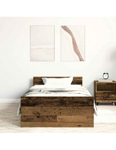 Giroletto senza Materasso Legno Antico 90x200cm in Truciolato