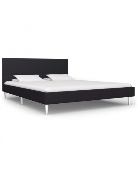 Giroletto senza Materasso Nero 135x190 cm in Tessuto