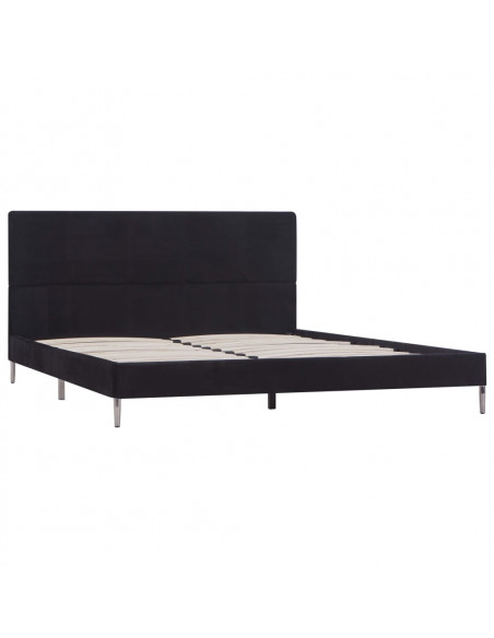 Giroletto senza Materasso Nero 135x190 cm in Tessuto