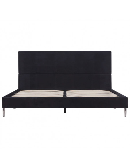 Giroletto senza Materasso Nero 135x190 cm in Tessuto