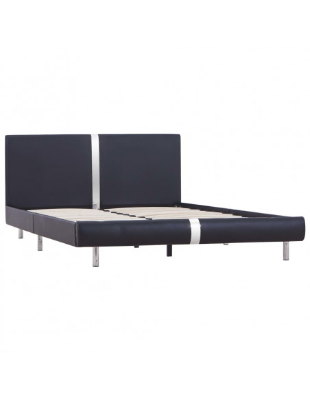 Giroletto senza Materasso Nero in Similpelle 135x190 cm