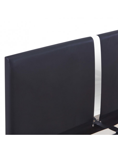 Giroletto senza Materasso Nero in Similpelle 135x190 cm