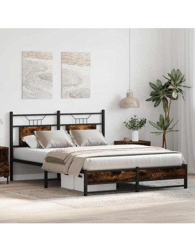 Giroletto senza Materasso Rovere Fumo 137x190 cm in Truciolato